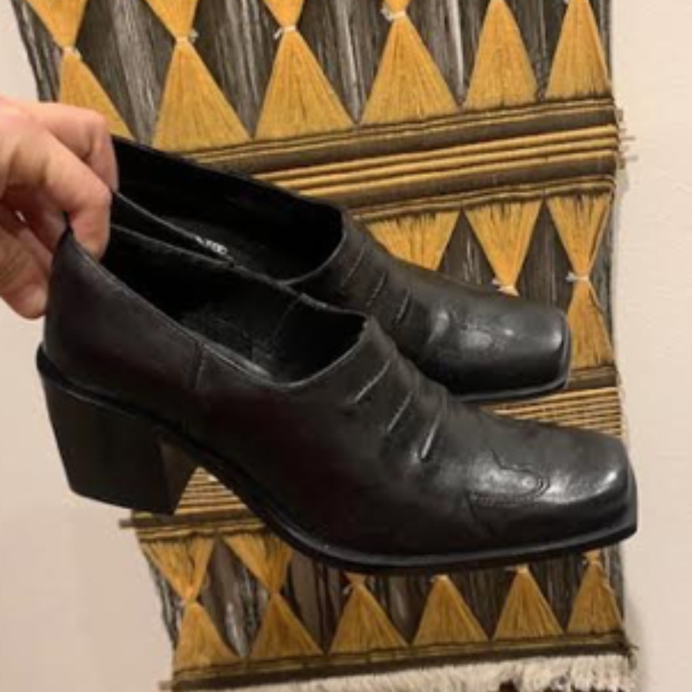 connie western 80s/90's block heel